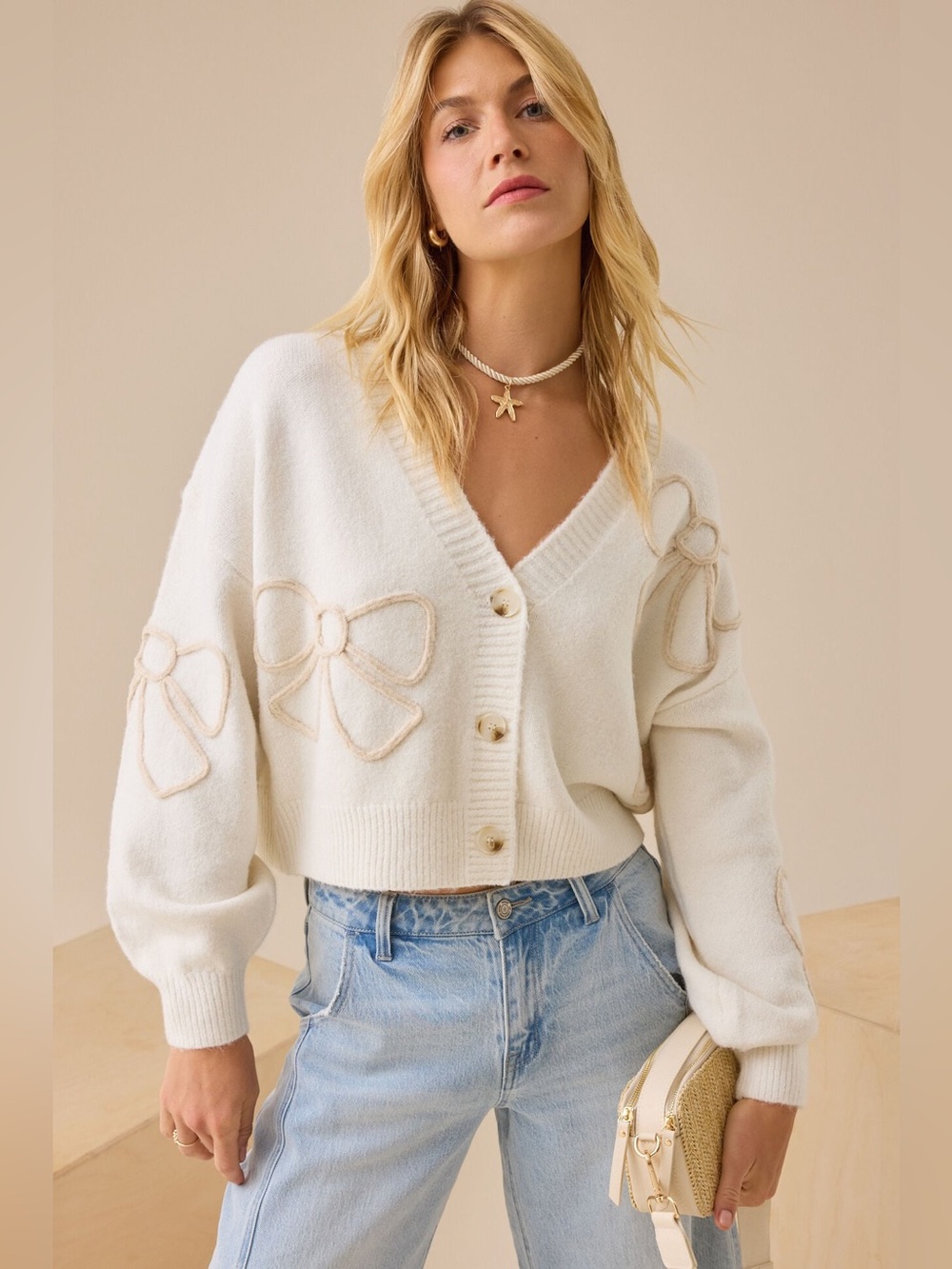 Altar'd State Bonnie 3D Bow Cardigan